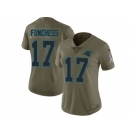 Women Nike Carolina Panthers #17 Devin Funchess Olive Stitched NFL Limited 2017 Salute to Service Jersey