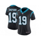 Women Nike Carolina Panthers #19 Russell Shepard Black Team Color Vapor Untouchable Limited Player NFL Jersey