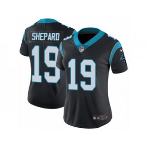 Women Nike Carolina Panthers #19 Russell Shepard Black Team Color Vapor Untouchable Limited Player NFL Jersey