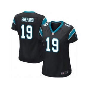 Women Nike Carolina Panthers #19 Russell Shepard Game Black Team Color NFL Jersey