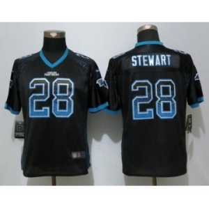 Women Nike Carolina Panthers #28 Jonathan Stewart Drift Fashion Black Jerseys