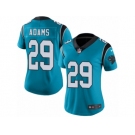 Women Nike Carolina Panthers #29 Mike Adams Limited Blue Rush Vapor Untouchable NFL Jersey