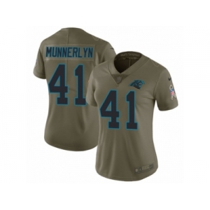 Women Nike Carolina Panthers #41 Captain Munnerlyn Limited Olive 2017 Salute to Service NFL Jersey