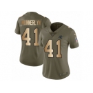 Women Nike Carolina Panthers #41 Captain Munnerlyn Limited Olive Gold 2017 Salute to Service NFL Jersey