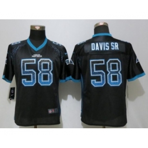 Women Nike Carolina Panthers #58 Thomas Davis Drift Fashion Black Jerseys