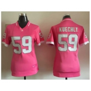 Women Nike Carolina Panthers #59 Luke Kuechly Pink Jerseys