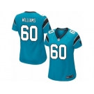 Women Nike Carolina Panthers #60 Daryl Williams Game Blue Alternate NFL Jersey