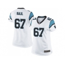 Women Nike Carolina Panthers #67 Ryan Kalil Black Team Color Stitched white Jersey