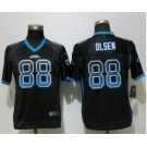 Women Nike Carolina Panthers #88 Greg Olsen Drift Fashion Black Jerseys