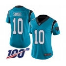 Women's Carolina Panthers #10 Curtis Samuel Blue Alternate Vapor Untouchable Limited Player 100th Season Football Jersey