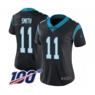 Women's Carolina Panthers #11 Torrey Smith Black Team Color Vapor Untouchable Limited Player 100th Season Football Jersey