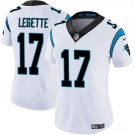 Women's Carolina Panthers #17 Xavier Legette White 2024 Draft Vapor Football Stitched Jersey