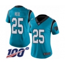 Women's Carolina Panthers #25 Eric Reid Blue Alternate Vapor Untouchable Limited Player 100th Season Football Jersey