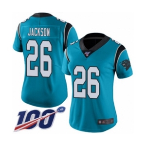 Women's Carolina Panthers #26 Donte Jackson Blue Alternate Vapor Untouchable Limited Player 100th Season Football Jersey
