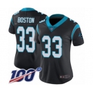 Women's Carolina Panthers #33 Tre Boston Black Team Color Vapor Untouchable Limited Player 100th Season Football Jersey