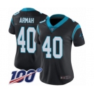 Women's Carolina Panthers #40 Alex Armah Black Team Color Vapor Untouchable Limited Player 100th Season Football Jersey