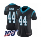 Women's Carolina Panthers #44 J.J. Jansen Black Team Color Vapor Untouchable Limited Player 100th Season Football Jersey