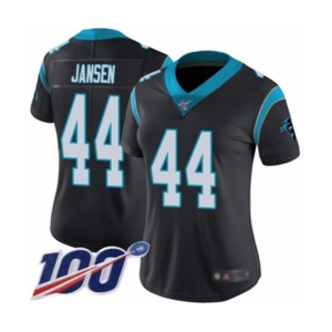 Women's Carolina Panthers #44 J.J. Jansen Black Team Color Vapor Untouchable Limited Player 100th Season Football Jersey