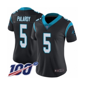 Women's Carolina Panthers #5 Michael Palardy Black Team Color Vapor Untouchable Limited Player 100th Season Football Jersey