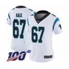 Women's Carolina Panthers #67 Ryan Kalil White Vapor Untouchable Limited Player 100th Season Football Jersey