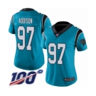 Women's Carolina Panthers #97 Mario Addison Blue Alternate Vapor Untouchable Limited Player 100th Season Football Jersey