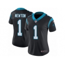 Women's Nike Carolina Panthers #1 Cam Newton Vapor Untouchable Limited Black Team Color NFL Jersey