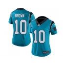 Women's Nike Carolina Panthers #10 Corey Brown Blue Stitched NFL Limited Rush Jersey