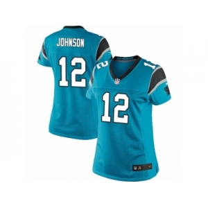 Women's Nike Carolina Panthers #12 Charles Johnson Limited Blue Alternate NFL Jersey