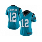 Women's Nike Carolina Panthers #12 Charles Johnson Limited Blue Rush NFL Jersey