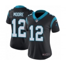 Women's Nike Carolina Panthers #12 DJ Moore Black Team Color Vapor Untouchable Limited Player NFL Jersey