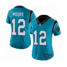 Women's Nike Carolina Panthers #12 DJ Moore Blue Alternate Vapor Untouchable Limited Player NFL Jersey