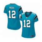 Women's Nike Carolina Panthers #12 DJ Moore Game Blue Alternate NFL Jersey