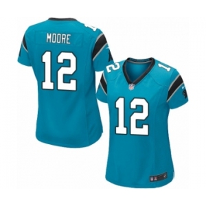 Women's Nike Carolina Panthers #12 DJ Moore Game Blue Alternate NFL Jersey