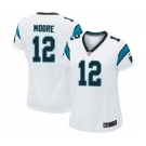 Women's Nike Carolina Panthers #12 DJ Moore Game White NFL Jersey