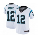 Women's Nike Carolina Panthers #12 DJ Moore White Vapor Untouchable Limited Player NFL Jersey