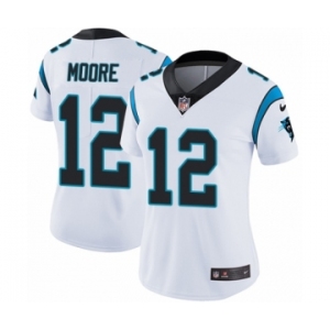 Women's Nike Carolina Panthers #12 DJ Moore White Vapor Untouchable Limited Player NFL Jersey