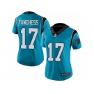 Women's Nike Carolina Panthers #17 Devin Funchess Blue Stitched NFL Limited Rush Jersey