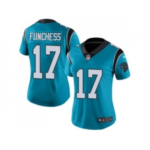 Women's Nike Carolina Panthers #17 Devin Funchess Blue Stitched NFL Limited Rush Jersey