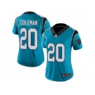 Women's Nike Carolina Panthers #20 Kurt Coleman Blue Stitched NFL Limited Rush Jersey