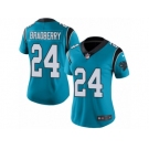 Women's Nike Carolina Panthers #24 James Bradberry Limited Blue Rush NFL Jersey