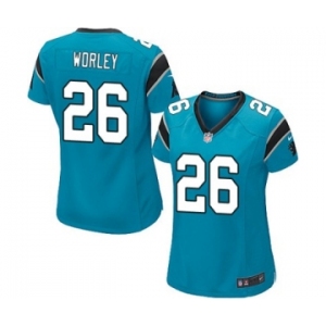 Women's Nike Carolina Panthers #26 Daryl Worley Game Blue Alternate NFL Jersey