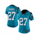 Women's Nike Carolina Panthers #27 Mike Adams Limited Blue Rush NFL Jersey