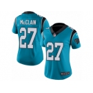 Women's Nike Carolina Panthers #27 Robert McClain Limited Blue Rush NFL Jersey