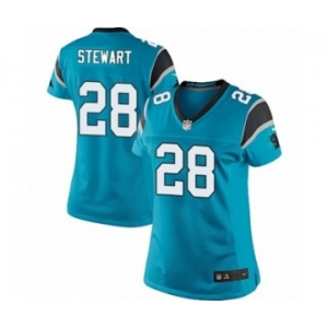 Women's Nike Carolina Panthers #28 Jonathan Stewart Blue Alternate NFL Jersey