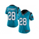 Women's Nike Carolina Panthers #28 Jonathan Stewart Blue Stitched NFL Limited Rush Jersey