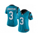 Women's Nike Carolina Panthers #3 Derek Anderson Limited Blue Rush NFL Jersey