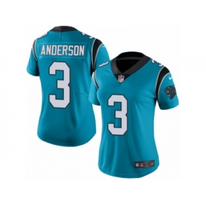 Women's Nike Carolina Panthers #3 Derek Anderson Limited Blue Rush NFL Jersey