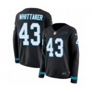 Women's Nike Carolina Panthers #43 Fozzy Whittaker Limited Black Therma Long Sleeve NFL Jersey