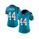 Women's Nike Carolina Panthers #44 J.J. Jansen Limited Blue Rush NFL Jersey