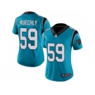 Women's Nike Carolina Panthers #59 Luke Kuechly Blue Stitched NFL Limited Rush Jersey